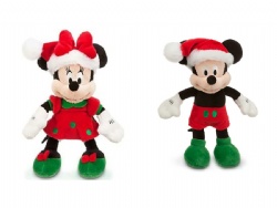 Red Disney Plush Toys Christmas Mickey Mouse Stuffed 45cm Customized