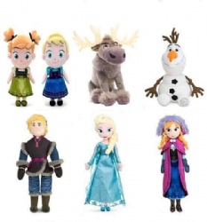 Frozen Family Full Set Characters Cartoon Stuffed Disney Plush Toys For Collection