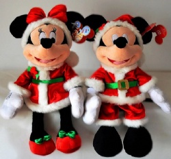 Custom Disney Plush Toys Christmas Disney  Mickey Mouse And Minnie Mouse 45cm