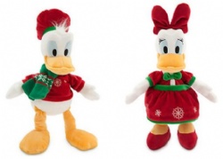 Disney Plush Toys Christmas Donald Duck and Daisy For Holiday Promotion