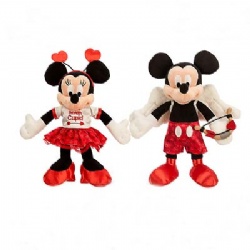 Red Valentine Days Mickey mouse Disney Plush Toys 9 inch Custom