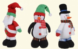 Cute Christmas Stuffed Santa Doll Snowman Plush Toy for Children