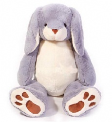 Personalized Plush Toys Grey Easter Bunnies Stuffed Animals with 100% PP cotton