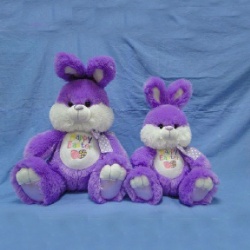 16inch Lovely Purple Easter The Bunnies Rabbit Push Toys For Festival Celebrate