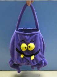 Black Halloween Plush Toys / Halloween Plush HandBags For Halloween Party 30cm