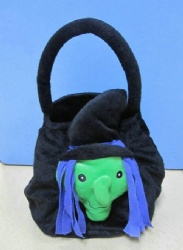 Black Halloween Plush Toys / Halloween Plush HandBags For Halloween Party 30cm