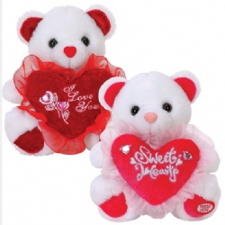 Lovely Valentines Day Stuffed Toys Small White Plush Teddy Bear For Premium