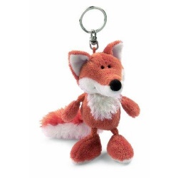 Customized Brown Fox Stuffed Keychain Small Plush Toys 12cm Size