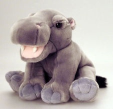 Lovely Sitting Pose Grey Hippo Stuffed Stuffed Animal Toys For Promotion Gifts