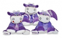 Purple Stuffed Milk Cow Animal Promotional Gifts Toys 8 Inch CE Standard